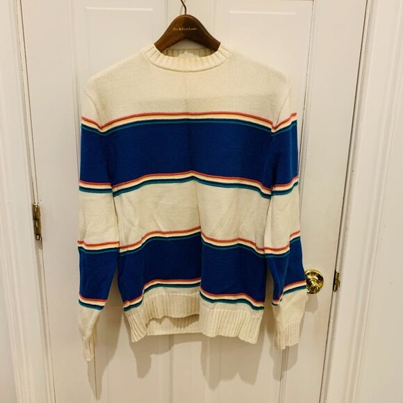 Lord Jeff Men's Vintage 100% Cotton Crew Neck Long Sleeve Knit Sweater Size L - Picture 1 of 6
